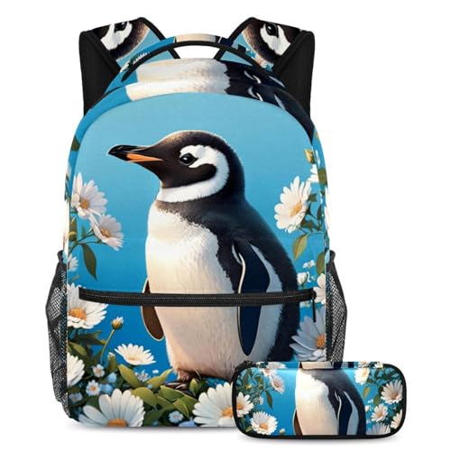 Sac à dos avec trousse à crayons grand format pour ados ordonnés
