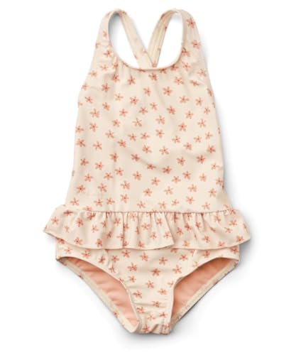 Image of Toddler Girls One Piece Swimsuits Crossback Backless Bathing Suit Whale Dolphin Shark Swimwear with Ruffle Butt UPF50+