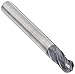 YG-1 EM209 Carbide Ball Nose End Mill, Coolant Through, TIALN Multilayer Finish, 30 Deg Helix, 2 Flutes, 3.125" Overall Length, 0.1875" Cutting Diameter, 0.1875" Shank Diameter
