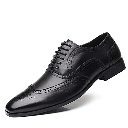 Zapatos formales para hombres en cuero PU de alta calidad y punta de ala brogue