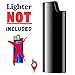 Black Lighter Holder for J6 BIC Lighters. Metal Case Fits Full Size BIC's. Turn Any Colored Full Size BIC Blacked Out with Our Sleeves. Smooth and Sleek. Lighter NOT Included. (Black)