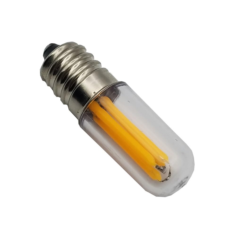 Fengyan Żarówki Domowe, Opakowanie 20 sztuk, żarówka LED T15 12V E12/E14 2W Mini lampka nocna LED do lodówki, wskaźnik świetlny(2200K Yellow,E12)