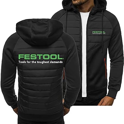 YRSHENG F.E.S.T.O.O.L Print Men's Sweatshirt Zipper Hooded Sweatshirt Jacket Casual Cardigan Warm Sweater Long Sleeve Pullover Coats - Teen-black||M Cover