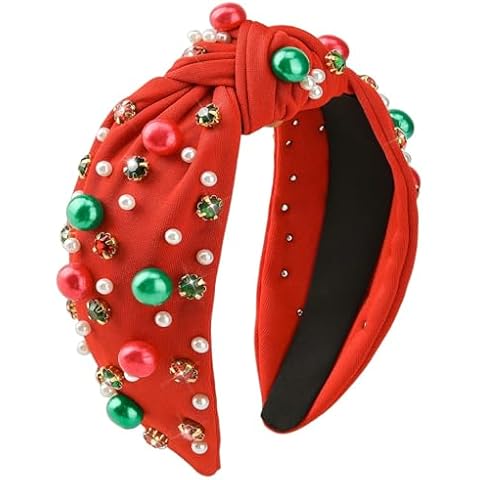 Christmas Pearl Knotted Headband for Women Cover