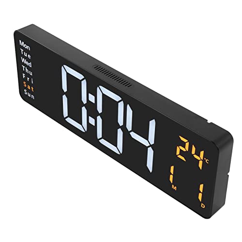 Horloge numérique LED grand écran télécommande murale pour bureau - 3