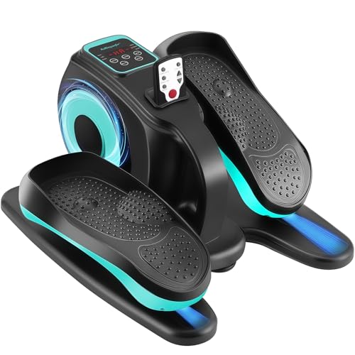 Image of Rollingsurfer Under Desk Elliptical Machine, Electric Leg Exerciser for Seniors, Compact Seated Pedal Exerciser, Portable Elliptical Trainer with Remote and Non-Slip Pedals for Teens Adults