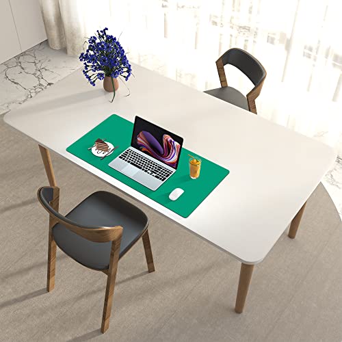 Image of Aothia Leather Desk Pad Protector,Mouse Pad,Office Desk Mat, Non-Slip PU Leather Desk Blotter,Laptop Desk Pad,Waterproof Desk Writing Pad for Office and Home (23.6 inch x 13.7 inch, Vivid Green)