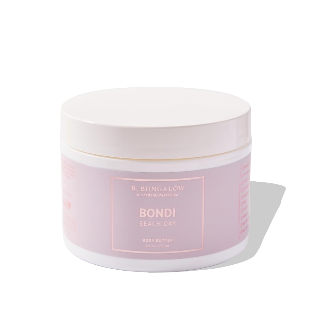 The Beachwaver Co. B. Bungalow Bondi Beach Day Body Butter | Full Size (8 Fl Oz) | Made with Cloudberry Seed Oil, Vegan Squalane and Hyaluronic Acid | Caribbean Coconut & Mexican Vanilla Orchids