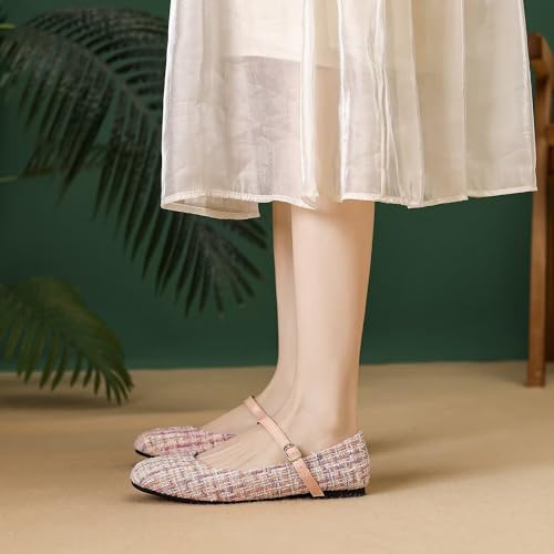 Hee grand Flats for Women, Mary Jane Shoes for Women, Women's Flats, Comfortable Flats Shoes Women, Womens Ballet Flats with Straps, Low Heel Dress Shoes,Womens Flats4