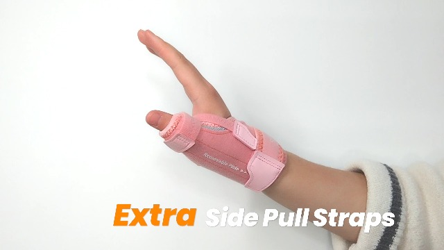 CURECARE New Upgraded 2 in 1 Thumb Support, Removable Thumb Splint Right Left Hand, Thumb Brace with 3 Level Stability, Reversible Thumb Support for Arthritis, De Quervain’s (M/L, Pink)