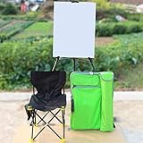 Reise-Staffelei für Erwachsene, farbige Rucksack-Staffelei, enthält 1 Skizzen-Klappstuhl, 1 Aluminium-Staffelei, 1 Zeichenbrett aus Holz, 1 Rucksack