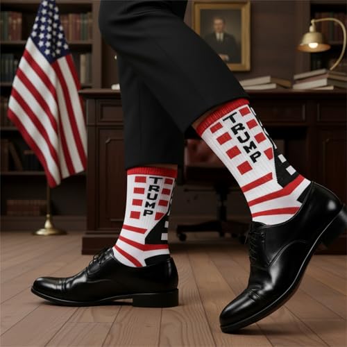 BSMTEBN Donald Trump Socks 2025 Novelty Socks America Keep Great Again USA Sock Republican Socks Trump Gifts For Men Womens