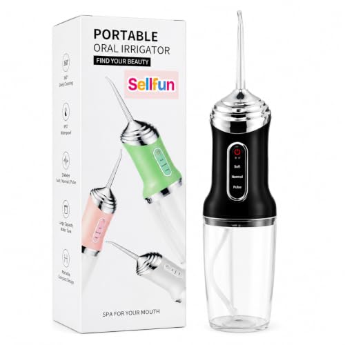 Image of Water Flosser for Teeth Cordless, Electric Dental Flosser 4 Modes & 6 Jet Tips for Oral Care, Rechargeable Floss DIY Mode IPX7 Waterproof, Portable Oral Irrigator for Travel and Home Gift (320ML)