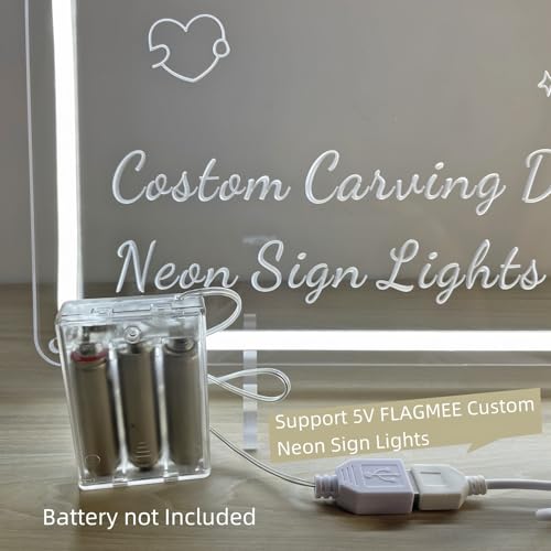 Image of Battery Pack for 5V LED Neon Signs, Converts USB Neon Signs to Battery-Operated, Perfect for Indoor /Outdoor Use