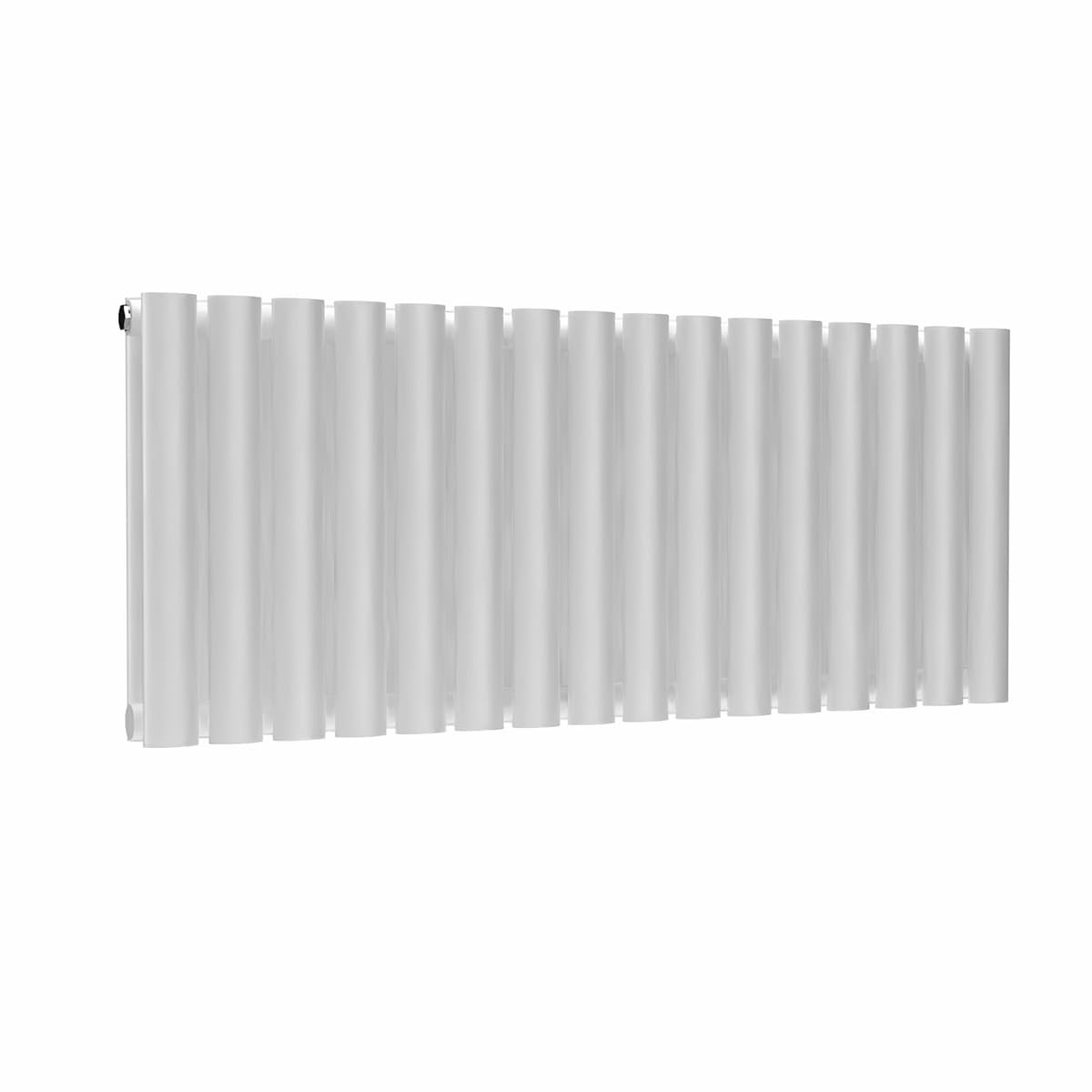 Lux Heat White Oval Horizontal Double Panel Designer Radiator 400Mm (H) X 960Mm (W)