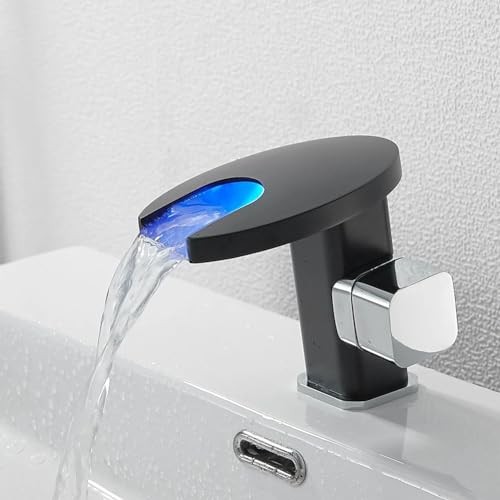 Robinet de salle de bain noir mat pour lavabo de maison moderne