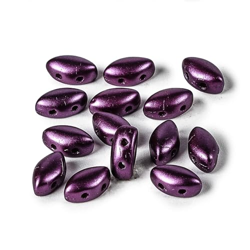IrisDuo Beads - Pastel Bordeaux 7x4mm | Pack of 50