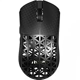 R5Ultra 8K Wireless Gaming Mouse with 42,000 DPI -PAW3950 MAX Sensor -39g Ultra-Lightweight Carbon Fiber -Nordic 52840 MCU Chip-Wired/BT/2.4GHz Wireless Programmable Mouse Griptape for PC/Mac (Black)