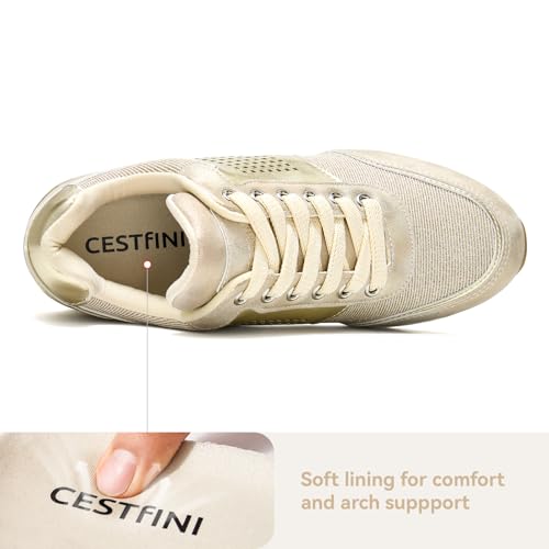 Image of Cestfini Wedge Sneakers for Women - Wedge Tennis Shoes Non-Slip Women Fashion Sneakers