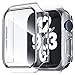 Produktbild NEW'C 2 Stücke Hülle mit Glas Displayschutz für Apple Watch Series 6/5/4 Se 40mm - Overall PC Case Slim Hartglas Displayschutz Schutzhülle für Apple Watch 40mm Series 4/5/6/SE - Transparent