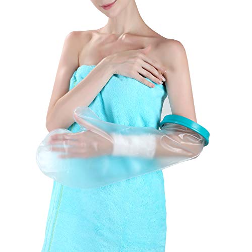 Adult Waterproof Arm Cast Cover for Shower Bath Watertight Cast Protector to Keep Wound Dry Reusable Arm Cast Sleeve Bag for Broken Hands, Finger, Wrists, Arms