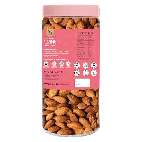 Image of 41 Foods Premium Almonds | Badam | 100g