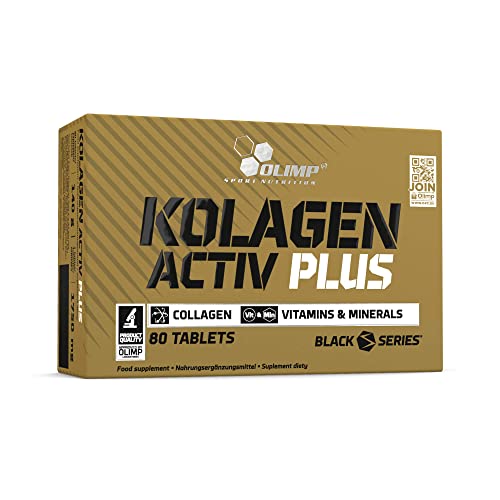OLIMP SPORT NUTRITION Olimp Kolagen Activ Plus Sport Edition - Hochdosiertes Kollagen für Knorpel, Haut & Knochen, Magnesium für Muskelfunktion, Zitrus Lutschtabletten, 80 Stück