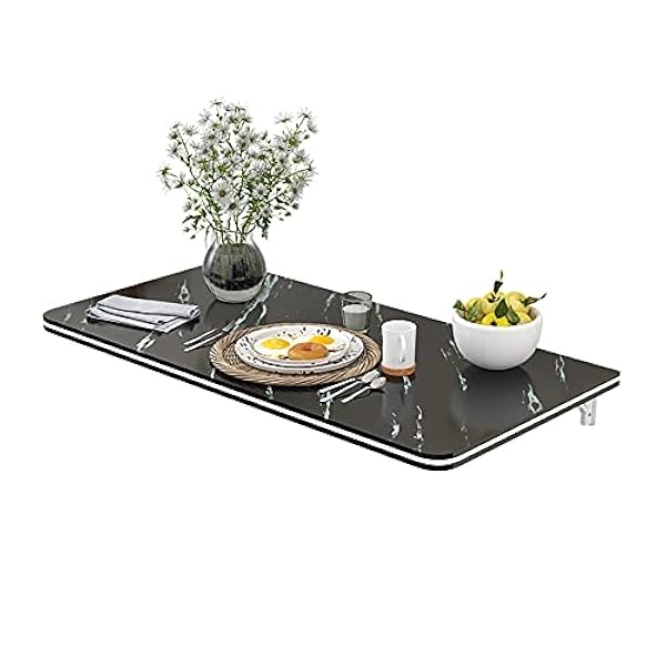 Zwarte opklapbare wandgemonteerde klaptafel, moderne en minimalistische wandgemonteerde klaptafel, multifunctionele wandgemonteerde bartafels, zwevend werkstation, laptopbureau (120x50cm/47x20in) (90x