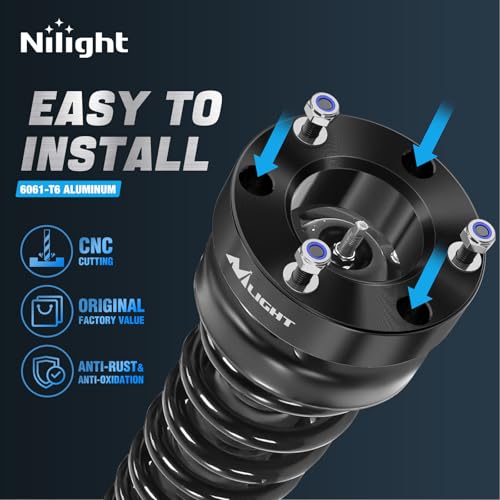 Image of Nilight 3 inch Leveling Kit for Tacoma 2005-2023 /4Runner 2003-2023 Actual about 1.49 inch Strut Spacer, Suspension Strut Spacers, Raise Front End, Fix Rake for Towing /Hauling & Improved Stance