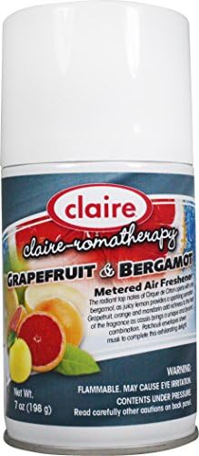 Clair CL152 Metered Air Freshener, Grapefruit and Bergamot, 7 oz. Can (Pack of 12)