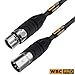 2 Units - 6 Foot - WBC-PRO-Quad Ultra-Silent Ultra-Flexible Balanced Star-Quad Cable with Amphenol Male & Female XLR Plugs & Black Tweed Jacket
