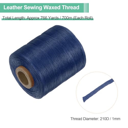Hilo encerado plano 1mm 766 yardas para coser cuero miniatura 3