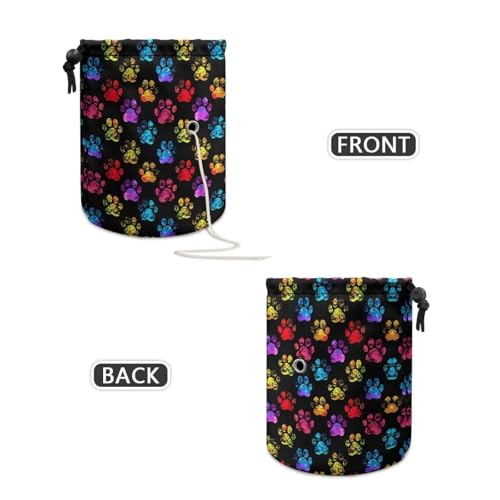 Image of Sellikakes Yarn Bag Crochet Storage Organizer, Coloful Dog Paw Knitting Skein Ball Holder Portable Yarn Holder Crochet Organizer for Crocheting Project, Crochet Accessories, Needles