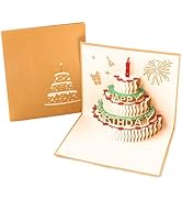 0GULUS ポップアップカード ３D グリーティングカード とびだす 立体 メッセージカード お祝い 誕生日 プロポーズ プレゼント 手紙 (バースデーケーキ)