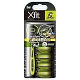 貝印 Xfit カミソリ 替刃 4個付 メンズ 剃刀 ひげそり T字 5枚刃 カイレザー kai razor
