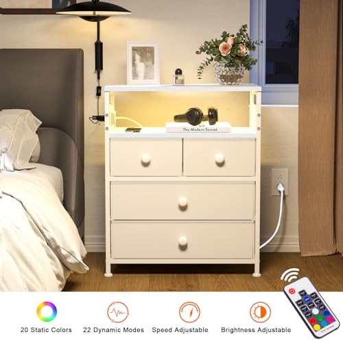 4 Drawers Nightstand