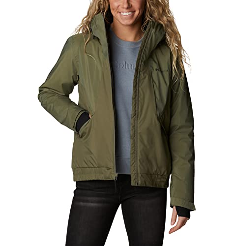 Columbia Jaqueta feminina OSO Mountain isolada, verde pedra, médio