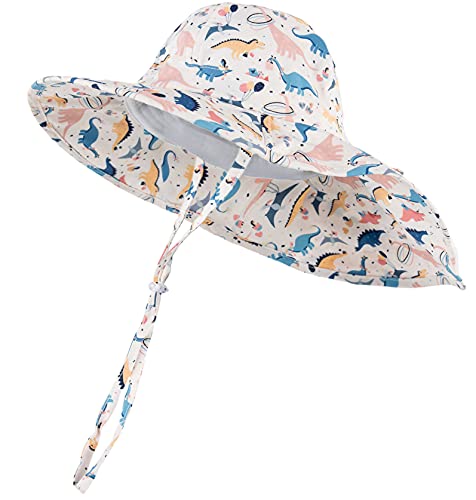 Funky Junque Kids Sun Hat Baby Toddler Infant Wide Brim Beach Adjustable Chin Strap UPF 50+