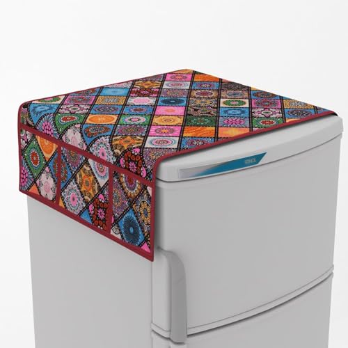 Image of Fridge Cover For Top (21 X 39 Inches) (Rangoli)
