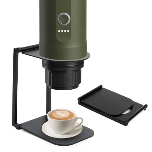 OGNWFUNK Stand Compatible with Outin Nano Portable Foldable Coffee Maker Stand with Base Espresso Machine Holder for Home Desk and Travel (Black)