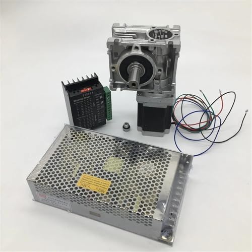 Moteur pas à pas Nema23 avec réducteur RV030 ratio 25:1 et pilote TB6600 pour machine CNC