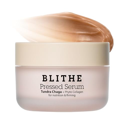 BLITHE Pressed Serum Tundra Chaga – Crema viso anti-età, siero coreano con estratto di chaga per una pelle tonica, idratazione intensa e trattamento nutriente (50 ml)