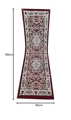 Image of Kashmiri Carpets for Living Room Supersoft Silk Touch Maroon Color 2 x 6 feet