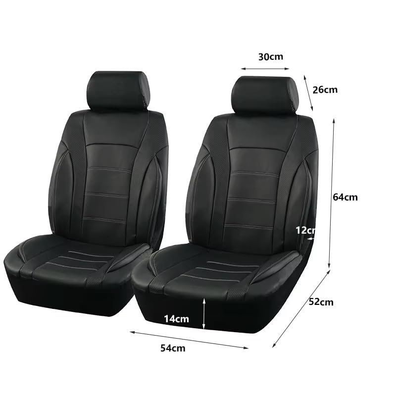 Housse Siege Housses De Siège Voiture Universelles Noires, Accessoires En Fiber Carbone, Coussin Protection Intérieur Couvre Siège Auto(4 pc)