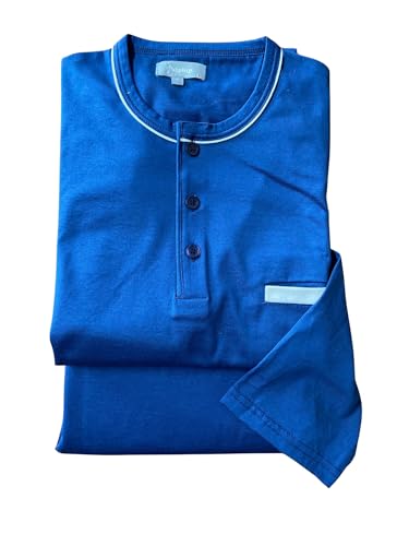 Pyjama deux pièces homme léger pour le printemps modèle boutonné BIP BIP océan