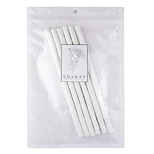 EOSRAY 6Pcs/12Pcs Fiberglass Tiki Torch Wicks, Tiki Replacement Wick for Tiki Torch, Wine Bottles,Lanterns,Outdoor Oil Lamps, Garden Torch (9.85 inch Long, 0.5 inch Diameter)