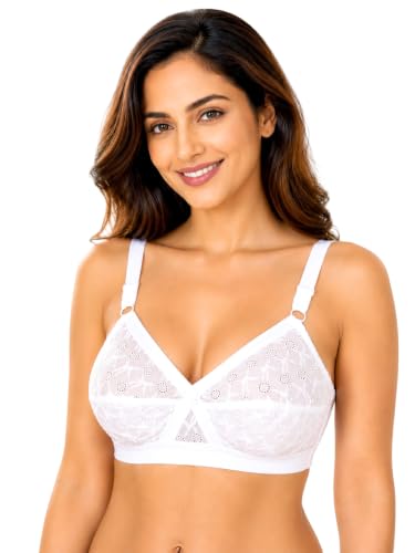 Image of SONA Cross Chiken Cotton Full Coverage Non-Padded Non-Wired Everyday Bra for Women