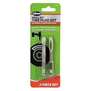 Slime 20501 Tire Plug Drill Bit Kit, All Drills Compatable, Easiest Tire Plug Option, (2-Piece Set)