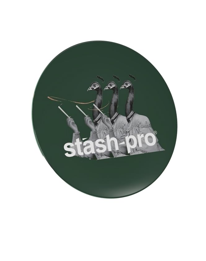 Image of Stash-Pro Toughened Glass Round Crushing & Mixing Tray (Bold Green)