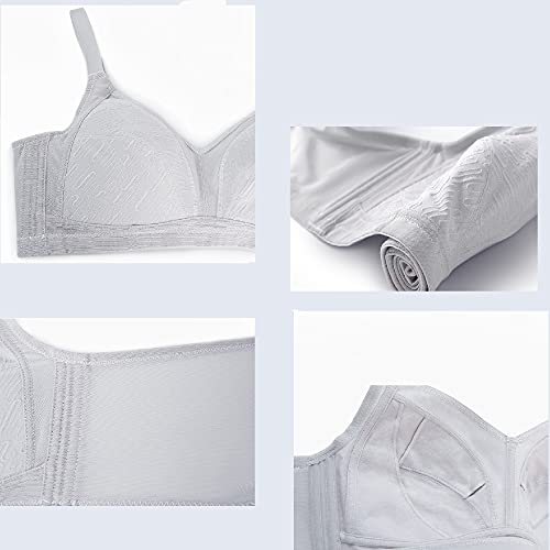 Soutien-gorge de sport sans couture WENJUN couverture complète gris 85C - 6